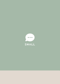 Small Button / Beige&Dull Blue Green