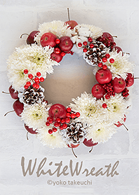 White flower wreath