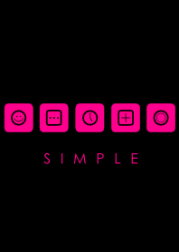 シンプル（ブラック ピンク）V.7