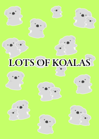 LOTS OF KOALAS-YELLOW GREEN