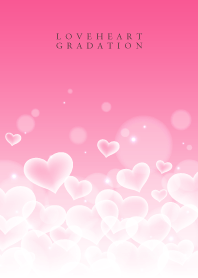 LOVE HEART GRADATION-Vividpink&White 16