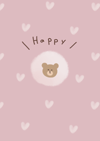 癒やし可愛いくま・ピンク