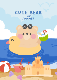 cute bear in summer