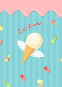 Doce verão anjo sorvete