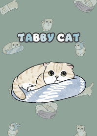 creamtabby3 - dusty green