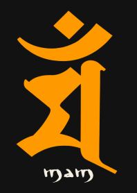 干支梵字［マン］卯［黒橙］(0853