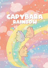 capybara and pastel galaxy