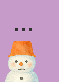Expressive snowman light purple