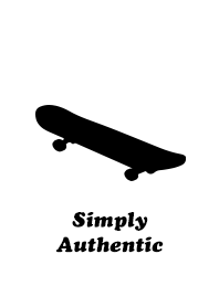 Simply Authentic Skateboard White-Black
