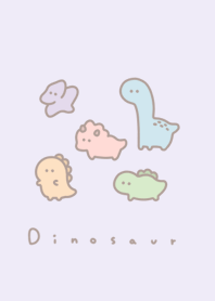 Kawaii Dinosaurs 24/blue purple