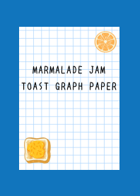 MARMALADE JAM TOAST GRAPH PAPER/BLUE/WH