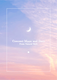 Crescent moon and stars63Natural style