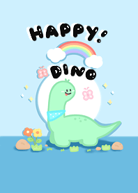 Cute Happy Dino! : Blue