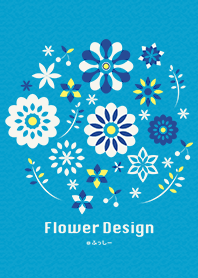 Flower Design-blue color-