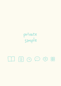 Private simple -sea green-