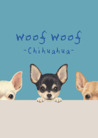 Woof Woof - Chihuahua - TURQUOISE BLUE