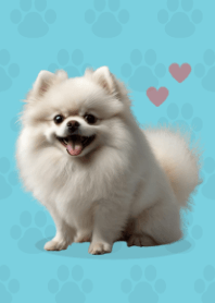 Cute Pomeranian Theme Green 06