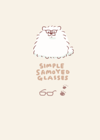 simple Samoyed glasses beige