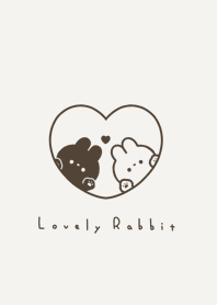 兔子和心 | dark brown