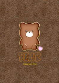 Bear Enameled Pin & Fur 85