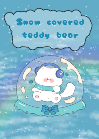 Snow covered teddy bear2