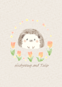 Hedgehog and Tulip -brown-