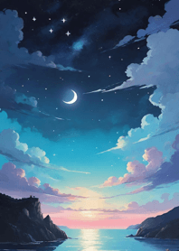 Starry sky by the sea dCCd97