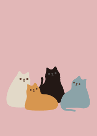 Bunch of chubby cats/pink