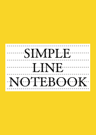 SIMPLE LINE NOTEBOOK-YELLOW-RED