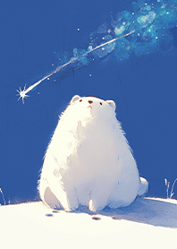 流星下的北極熊❤️
