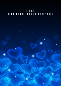 LOVE COBALT BLUE LIGHT HEART.