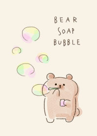 simple bear Soap bubble