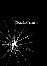 Cracked screen black