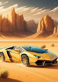 Cyberpunk luxurious car