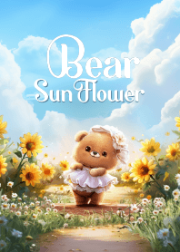 cutie bear & sunflower