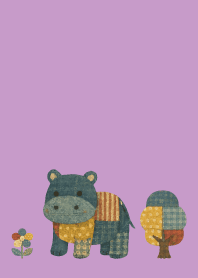 light purple カバのおでかけ