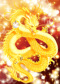 2024 good luck golden dragon and pearl