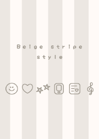 Beige stripe style