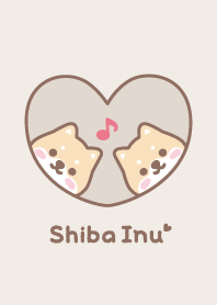 Shiba Inu Musical note - Brown