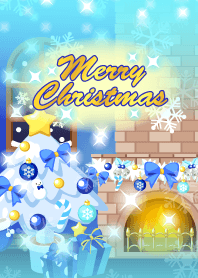 Merry Christmas!クリスマスのお部屋ー青