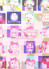 Summer Halloween children play