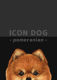 ICON DOG - pomeranian - BLACK/01