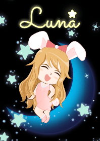 Luna- Bunny girl on Blue Moon