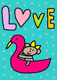 Kumako flamingo dot theme
