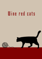 簡單的貓酒紅色
