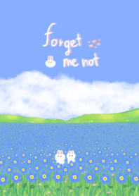 Rabbit cute: Forget me not