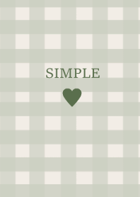 SIMPLE HEART -green check-