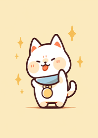 A cat winning a gold medal