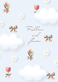 sorairo Simple ribbon and flowers 02_2