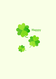 Green happy four leaf clover Theme